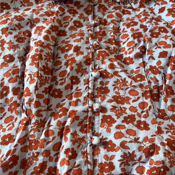 Madewell Size 8 Peter Pan Collar Puff-sleeve Mini Dress in Piccola Floral - Picture 4 of 8